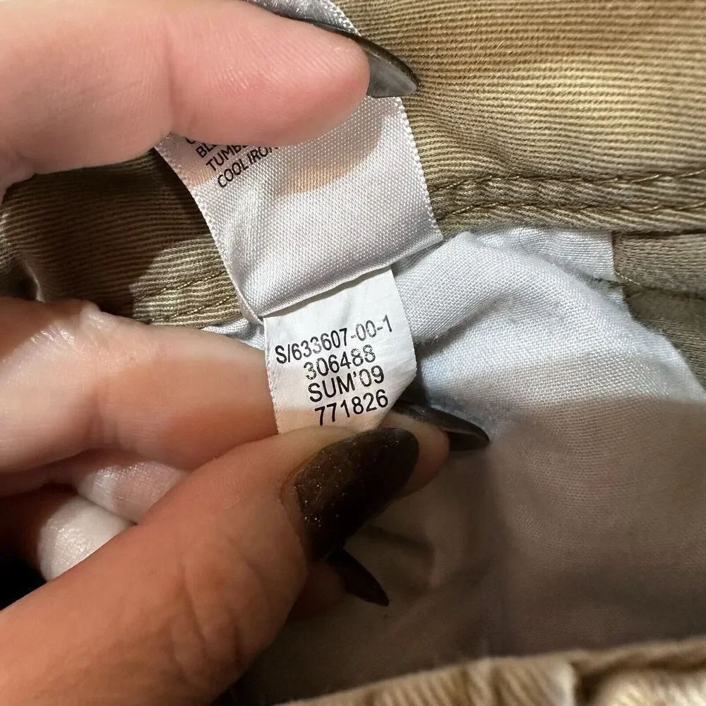 Old Navy Men's 40 Cargo Pocket Khaki Shorts 11”Inseam Flat Front Beige Y2K Skate